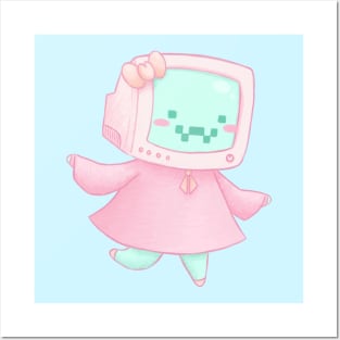 Television head girl - Kawaii aesthetic Posters and Art